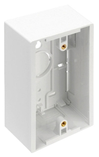 Leviton 42777-1WA Surface-Mount Back Box, Single-Gang, 1.89" Box Depth, White