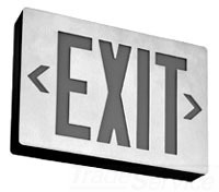 lit LES-1-R LIT EXIT LED SINGLE ALUM FACE (NO BATTERY) *216PA9