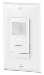 Lithonia WSX PDT WH Wall Switch Sensor w/ Convertible Neutral / No Neutral Wiring, Dual Technology