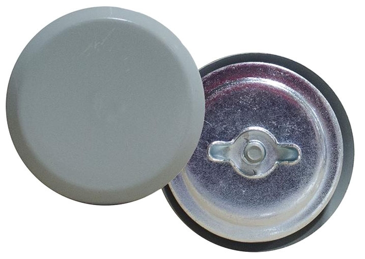 Milbank A-HS100 Hole Seal Non UL Listed 1 Inch ANSI 61 Gray Steel Gasketed Wing Nut