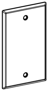 ORB 1-BC-G ORB COVER BLANK 1G 2 SCREW GRAY