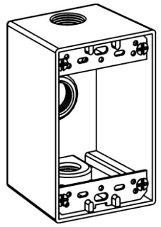ORB 1DB75-3 ORB 1G WP DEEP BOX 3-3/4" HUBS