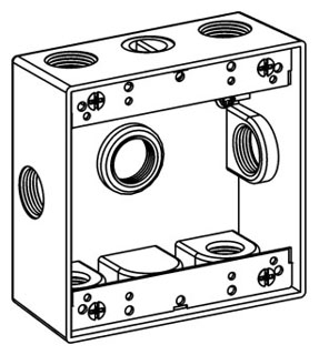 ORB 2B75-7X ORB 2G WP BOX 2D 7 - 3/4" HUBS