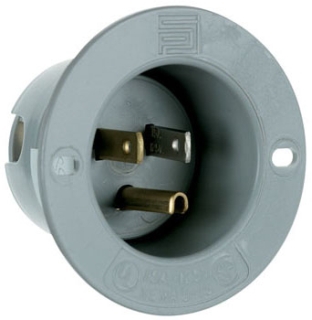 Pass & Seymour 5278SS Flanged Inlet, Gray