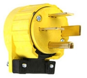 Pass & Seymour 5751AN Miscellaneous Configurations - Angled Plug, Yellow