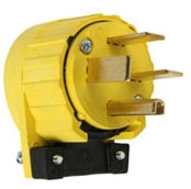 Pass & Seymour 5761AN Miscellaneous Configurations - Angled Plug, Yellow