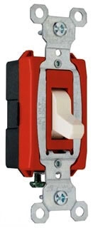 Pass & Seymour CSB20AC1W Hard Use Specification Grade Switch, White