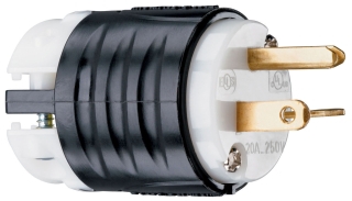 Pass & Seymour PS5466X Straight Blade PLUG 3W 20A 250V BandW PS5466X