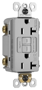 radiant 2097TRWRGRY radiant Tamper-Resistant Weather-Resistant 20A Duplex Self-Test GFCI Receptacles with SafeLock Protection, Gray