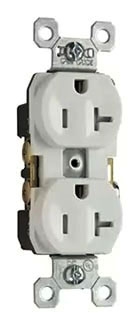 Pass & Seymour TR5352GRY 20A 125V Specification Grade Tamper-Resistant Duplex Receptacle, Back and Side Wire, Gray