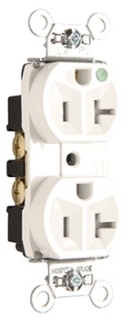 Pass & Seymour TR8300HGRY 20A 125V Hospital-Grade Tamper-Resistant Compact Duplex Receptacle, Back and Side Wire, Gray