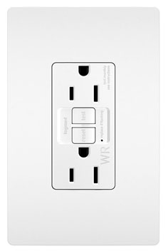 radiant 1597TRWRW radiant Tamper-Resistant Weather-Resistant 15A Duplex Self-Test GFCI Receptacles with SafeLock Protection, White