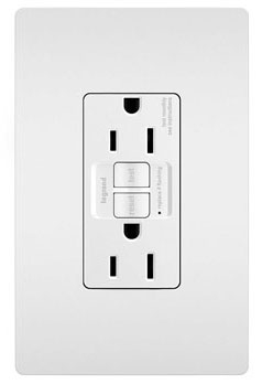radiant 1597W radiant 15A Duplex Self-Test GFCI Receptacles with SafeLock Protection, White