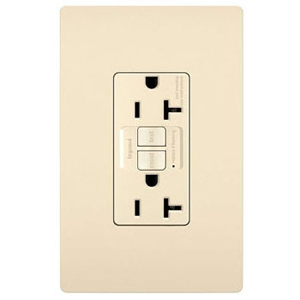 radiant 2097TRLA radiant Tamper-Resistant 20A Duplex Self-Test GFCI Receptacle with SafeLock Protection, Light Almond
