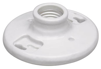 Pass & Seymour 272 Porcelain Medium Base Lampholder 2-Terminal 250V, White