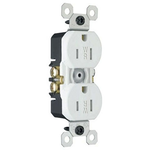 Pass & Seymour 3232TRWRW Trademaster 15A 125V Tamper-Resistant Weather-Resistant Duplex Receptacle, White