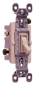 Pass & Seymour 663LAG NAFTA-Compliant Trademaster Grounding Toggle Switch, Light Almond