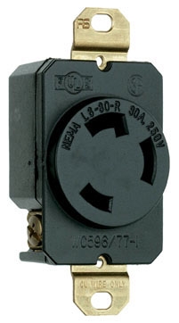 Pass & Seymour L630R Turnlok Spec Grade Locking Devices, 30A Single Receptacle