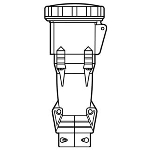 Pass & Seymour PS460C7W Pin & Sleeve Watertight 60A 3 480V Connector