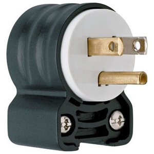 Pass & Seymour PS5266SSAN Extra-Hard Use (EHU) Angled Devices - Plug, Black and White