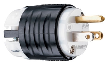 Pass & Seymour PS5266X 15A, 125V Extra-Hard Use Spec-Grade Plug, White Face