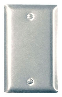 Pass & Seymour SS13 1-Gang 302/304 Stainless Steel Wall Plate, Blank, Box Mounted