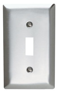 Pass & Seymour SS1 1-Gang 302/304 Stainless Steel Wall Plate, Toggle Switch Openings