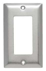 Pass & Seymour SS26 1-Gang 302/304 Stainless Steel Wall Plate, 1 Decorator Opening
