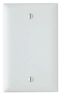 Pass & Seymour TP13W TradeMaster 1-Gang Nylon Wall Plate, Blank, Box Mounted, White