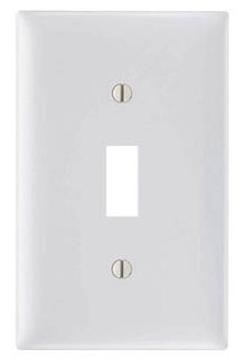 Pass & Seymour TP1LA TradeMaster 1-Gang Nylon Wall Plate, 1 Toggle Switch Opening, Light Almond