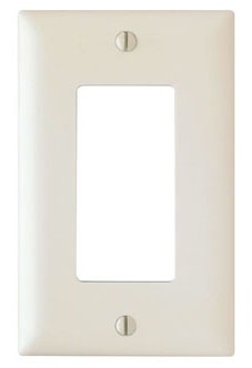 Pass & Seymour TP26LA TradeMaster 1-Gang Nylon Wall Plate, 1 Decorator Opening, Light Almond