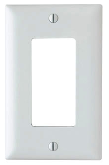 Pass & Seymour TP26W TradeMaster 1-Gang Nylon Wall Plate, 1 Decorator Opening, White