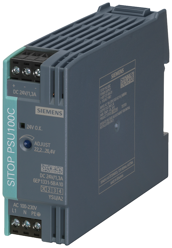 Siemens 6EP13315BA10 SITOP PSU100C, 24V/1.3A