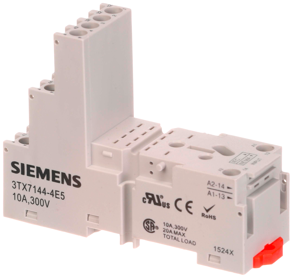 Siemens 3TX7144-4E5 RELAY SOCKET, 14-PIN, TOUCHSAFE, ELEV TERM