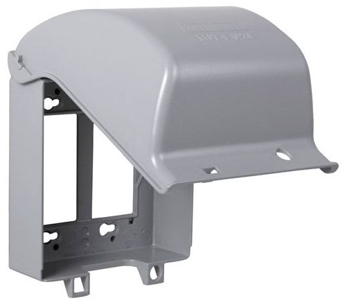 TAYMAC MX6200 2-Gang Weatherproof In-Use Cover, EXTRA DUTY , Vertical, 55-in-1, 3-1/2 in. Deep, Gray
