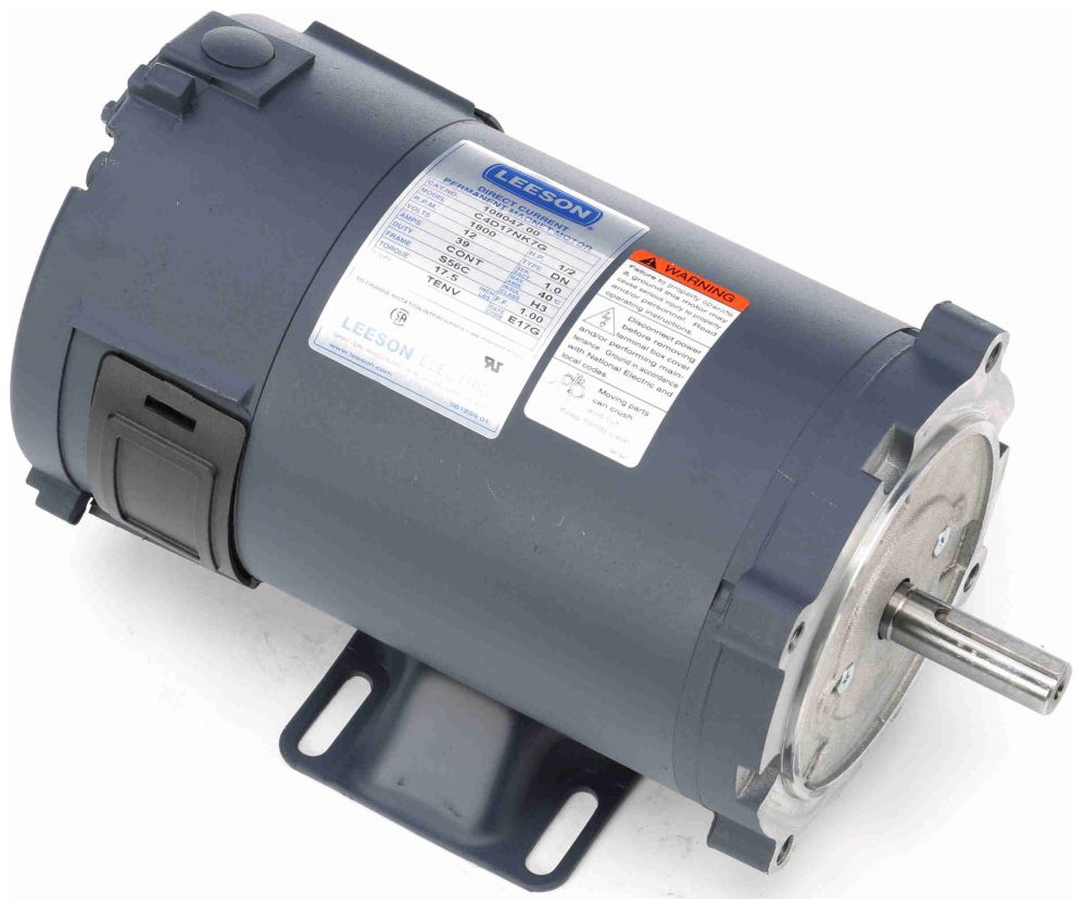 lee 108047.00 LEESON LEE 1/2HP 1800RPM WS56C TENV 12V CONT 40C 1 0SF RIGID C DC NEMA LOW VOLTAGE C4D17NK7E
