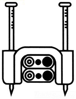 SBP RA-1582/2 SBP STAPLES 1/2 2-2WIRE STACKED (TAN) 1000
