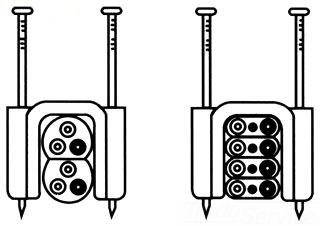 SBP RA-1582/4 SBP STAPLES 1/2 4-2WIRE STACKED (WHITE) 1000