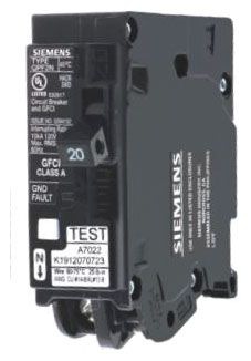 SIE QF120AN SIE BREAKER 20A 1P 120V GFI PLUG-ON