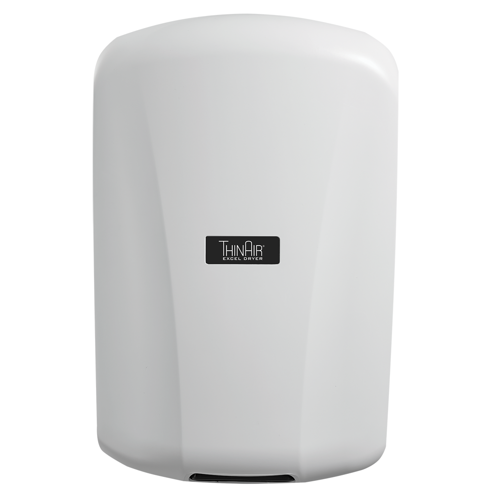 exc 327111 EXCEL THINAIR HAND DRYER WHITE POLYMER (ABS) COVER 110-120V