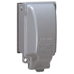TAYMAC MX3200 1-Gang Weatherproof In-Use Cover, EXTRA DUTY ,Vertical, 8-in-1, 3.125 in. Deep, Gray