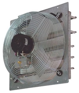 TPI CE-24-DS RYW 24" EXHAUST FAN W/ SHUTTER 120V 1070-3400CFM 3-SPD 1/4HP
