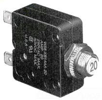 SLS W58-XB1A4A-20 (56F878) SLS BREAKER PUSH RESET PANEL MOUNT 1P 277V 20A