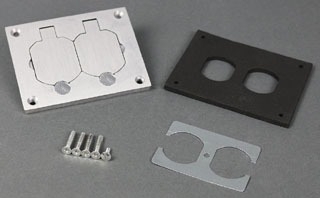 Wiremold 828R-TCAL Omnibox Rectangular Aluminum Duplex Cover Plate