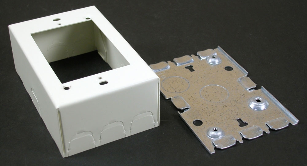 Wiremold V5748 Wiremold 500/700 Series Single-Gang Switch and Receptacle Box Fitting, Ivory