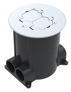 Wiremold 881 Rachet-ProTM Series Round Nonmetallic Floor Box