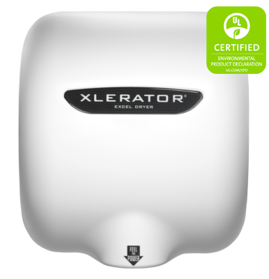 exc 602161 EXCEL XLERATOR HAND DRYER WHITE EPOXY PAINTED COVER 110-120V