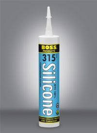 BOSS 31500 BOSS 01011CL48 100% RTV SILICONE SEALANT CLEAR 10OZ CARTRIDGE 12 PER CASE