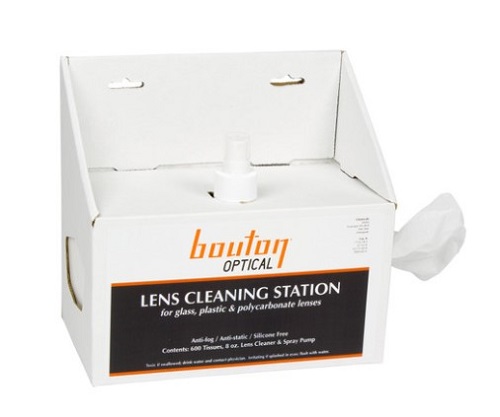 Product image for PIP 252-LCS08 Spray Cleaner and Lint Free Tissue Anti-Fog/Anti-Static Wall Mount Lens Cleaning Station