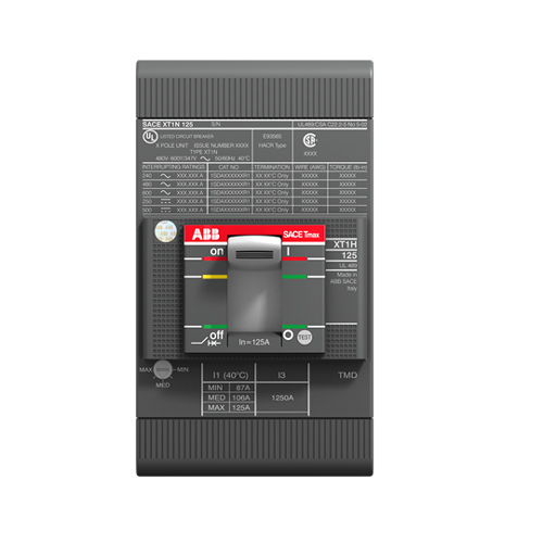 Product image for ABB XT1HU3100AFD000XXX 3-Pole Circuit Breaker